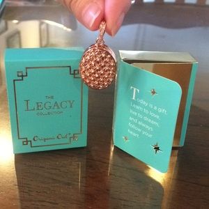 Rose gold wish locket with Swarovski crystals